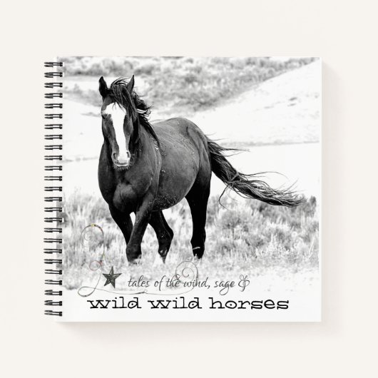 Wild Horses Journal Diary Spiral Notebook Notizblock (Vorderseite)