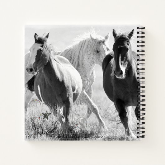 Wild Horses Journal Diary Spiral Notebook Notizblock (Rückseite)