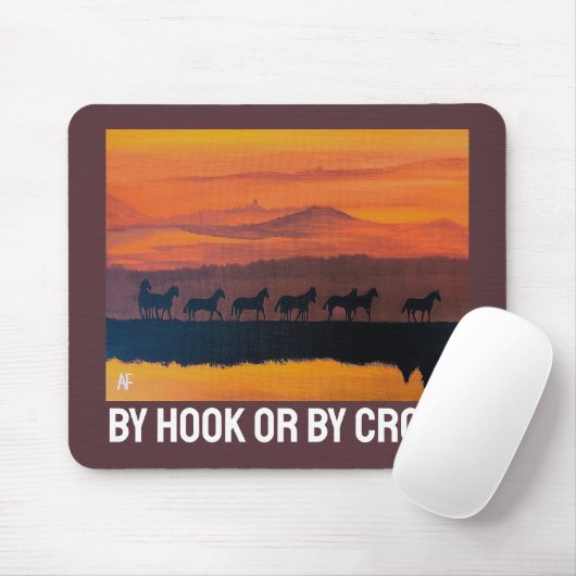 Wild Horses of Montana Painting by Alfred Fox Mousepad (Mit Mouse)