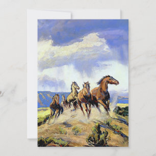 „Wild Horses of Nevada“ von Carl Oscar Borg Dankeskarte