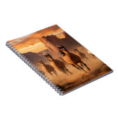 Wild Horses out West - Journal or Notebook Notizblock (Rechte Seite)