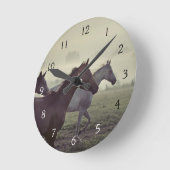 Wild horses runde wanduhr (Winkel)