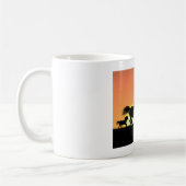 Wild Horses Sonnenuntergang Silhouette Kaffeetasse (Links)
