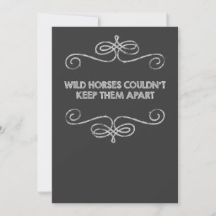 Wild Horses Vintage Tafel Hochzeit Einladung