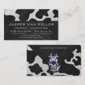 Wild ich Kuh Schwarzweiss Visitenkarte (Vorne/Hinten)