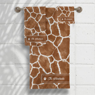 Wild Ideen Gold Label Giraffe ID1160 Badhandtuch Set