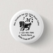 Wild Iguana Lost Family Zuhause-Adresse Button (Vorderseite)