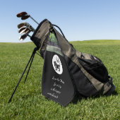 Wild Iguana Silhouette Monogram Foto Golfhandtuch (Gras)