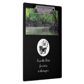 Wild Iguana Silhouette Monogram Foto Klemmbrett (Rechts)