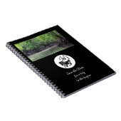 Wild Iguana Silhouette Monogram Foto Notizblock (Rechte Seite)