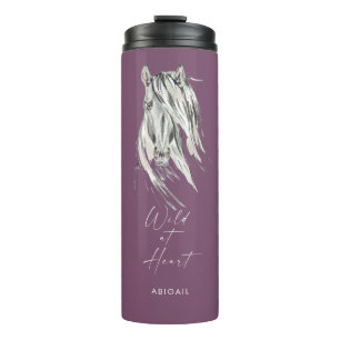 Wild im Heart Individuelle Name Lilac Thermosbecher