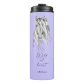 Wild im Herz Individuelle Name Lavender Thermosbecher (Vorderseite)