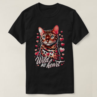 Wild im Herzen - Bengalisches Cat Liebe T-Shirt