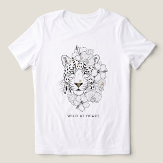 Wild im Herzen - Eleganter Leopard und Blumenstrau Tri-Blend Shirt