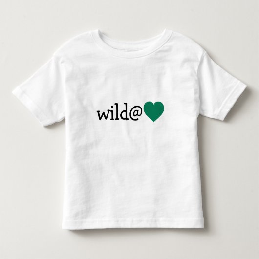 Wild im Herzen - Grünes Herz Kleinkind T-shirt (Vorderseite)