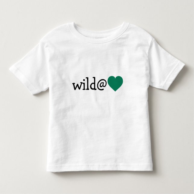 Wild im Herzen - Grünes Herz Kleinkind T-shirt (Vorderseite)