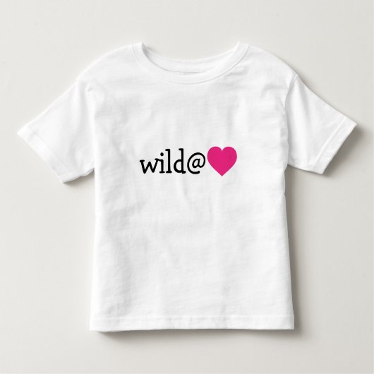 Wild im Herzen - heißes rosa Herz Kleinkind T-shirt (Vorderseite)