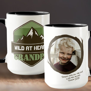 Wild im Herzen Personalisiertes Foto Geschenk Tasse