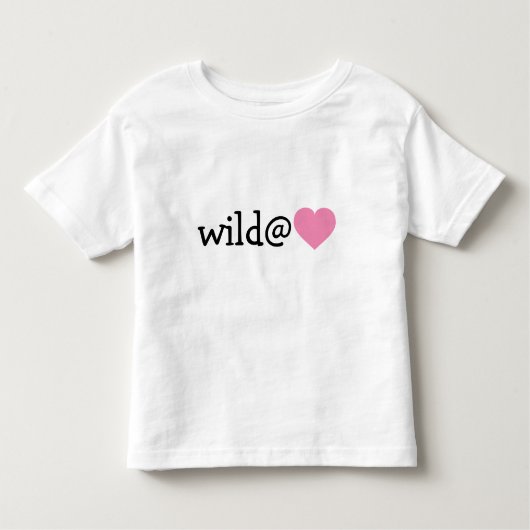 Wild im Herzen - rosa Herz Kleinkind T-shirt (Vorderseite)