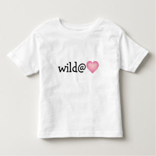 Wild im Herzen - rosa verblassendes Herz Kleinkind T-shirt