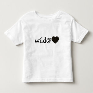 Wild im Herzen - Schwarzes Herz Kleinkind T-shirt