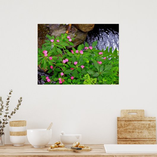 Wild Impatiens und Ferns Poster (Küche)