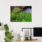 Wild Impatiens und Ferns Poster (Heimbüro)
