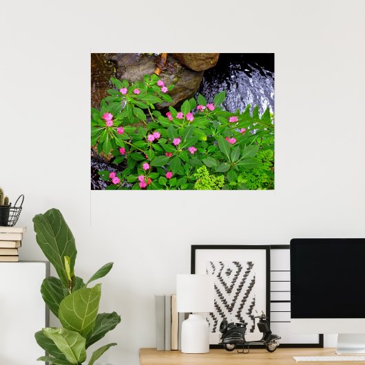 Wild Impatiens und Ferns Poster (Heimbüro)