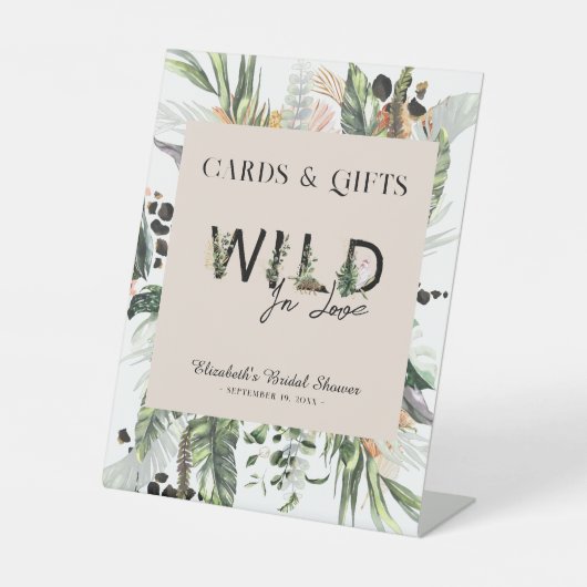 Wild in Liebe | DschungelBrautparty Sockelschild (Vorderseite)