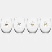 Wild in Liebe | Letztes Gerücht im Dschungel Weinglas Ohne Stiel (Vorderseite)