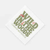 Wild In The Woods Kids Birthday Serviette (Ecke)