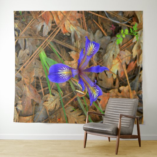 Wild Iris blüht.... Wandteppich (Beispiel (Horizontal))