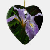 Wild Iris Blume Lila Floral Keramikornament (Rechts)
