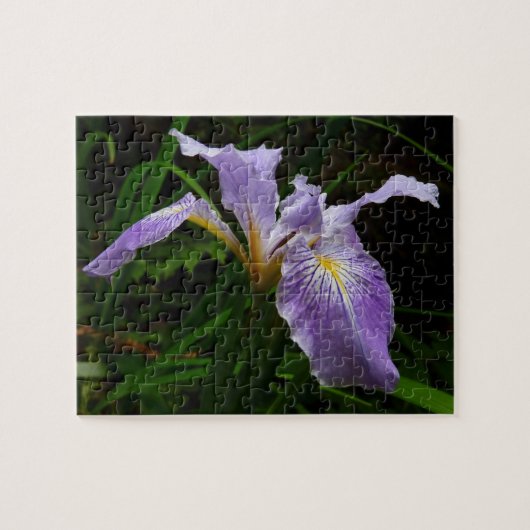 Wild Iris Blume Lila Floral Puzzle (Horizontal)