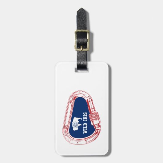 Wild Iris Climbing Carabiner Gepäckanhänger (Vorderseite vertikal)