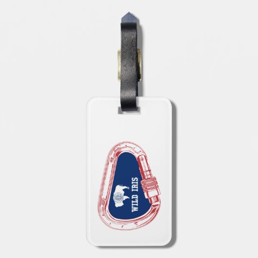 Wild Iris Climbing Carabiner Gepäckanhänger (Rückseite vertikal)