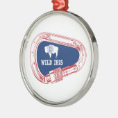 Wild Iris Climbing Carabiner Ornament Aus Metall (Links)