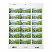 Wild Iris und Alaskan Landscape Adressaufkleber (Vorne)