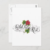 Wild irische Rose Postkarte (Vorne/Hinten)