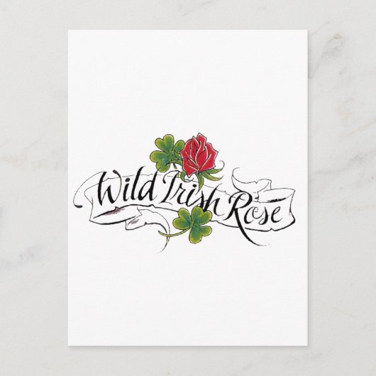 Wild irische Rose Postkarte (Vorderseite)