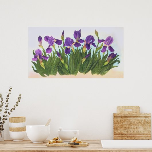 Wild Irises Poster (Küche)