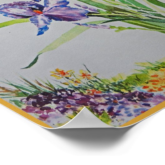Wild Irises Small n Lovely Poster (Ecke)