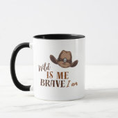 WILD is me BRAVE Ich bin zweitönige Kaffee-Tasse Tasse (Links)