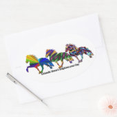 Wild Isländisch Ovaler Aufkleber (Umschlag)