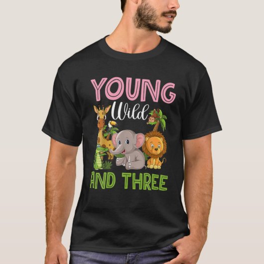 Wild jung und drei Outfit Kleinkind Zoo Jungle T-Shirt (Vorderseite)