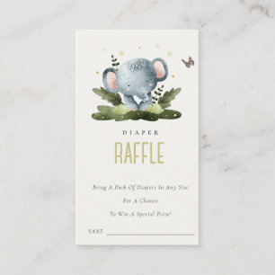 Wild Jungle Animal Kids Diaper Raffle Baby Dusche Begleitkarte