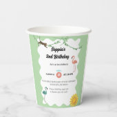 Wild Jungle Birthday Einladung Pappbecher (Rückseite)