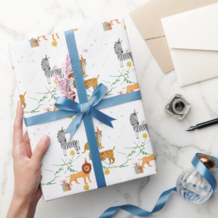 Wild Jungle Birthday Geschenkpapier
