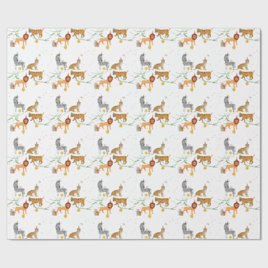 Wild Jungle Birthday Geschenkpapier (Flach)