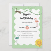 Wild Jungle Birthday Invitation Einladung (Rückseite)
